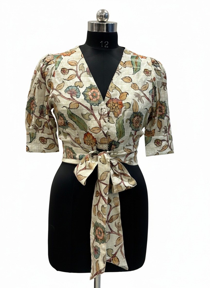 Elegant cotton blouse - KBK Exports Jaipur